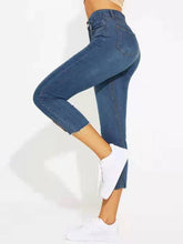Denim high waist casual trousers versatile micro bell bottoms Sai Feel